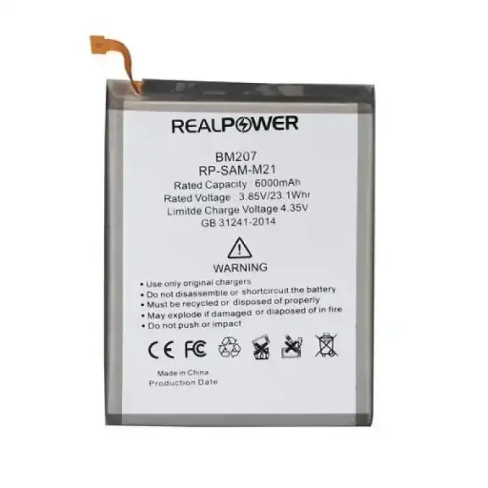 Realpower Samsung Uyumlu Galaxy M30S M307 Batarya 6000Mah