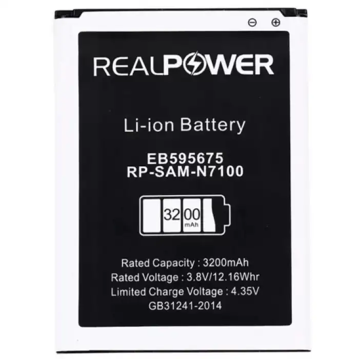 Realpower Samsung Uyumlu Galaxy Note 2 N7100 Batarya 3200Mah