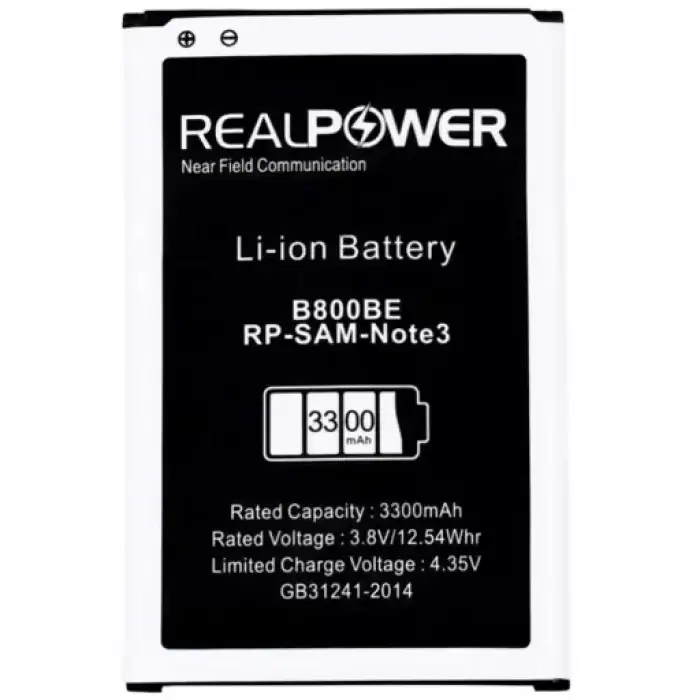 Realpower Samsung Uyumlu Galaxy Note 3 N9000 N9005 NFC Batarya 3300Mah