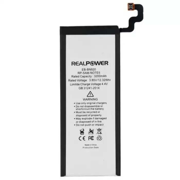 Realpower Samsung Uyumlu Galaxy Note 5 N920 Batarya 3200Mah