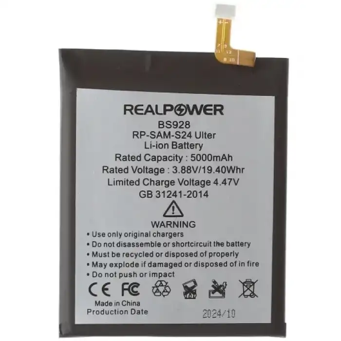 Realpower Samsung Uyumlu Galaxy S24 Ultra S928 Batarya