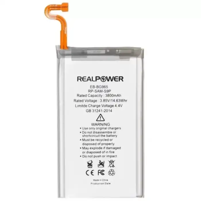 Realpower Samsung Uyumlu Galaxy S9 Plus G965 Batarya 3800Mah