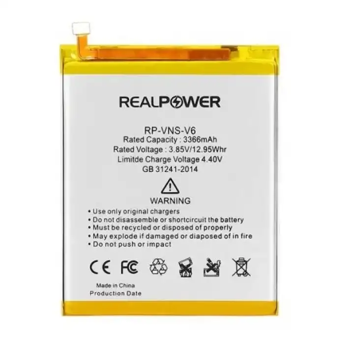 Realpower Vestel Uyumlu Venüs V6 Batarya 3366Mah
