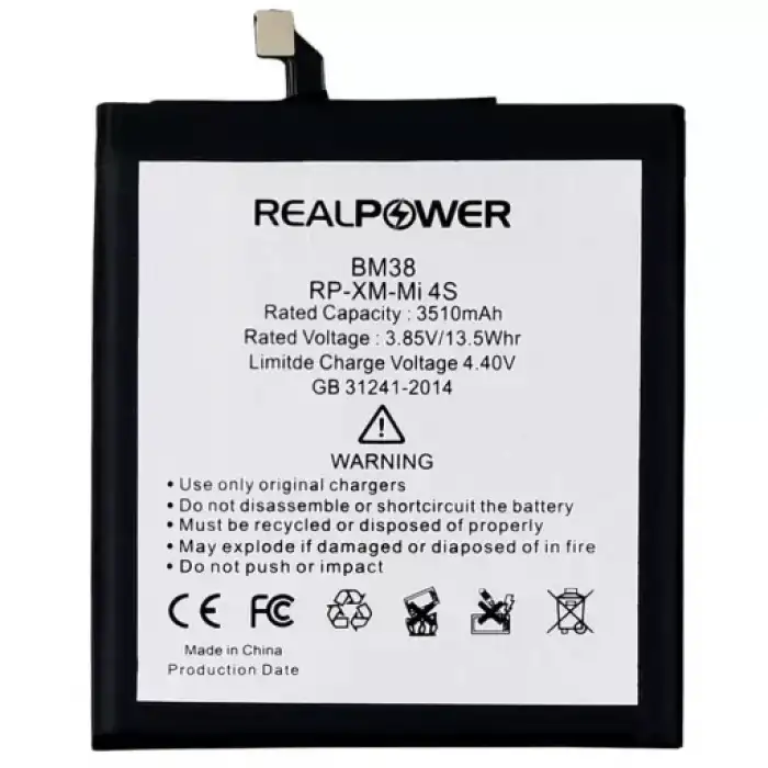 Realpower Xiaomi Uyumlu Mi 4S Batarya 3510Mah