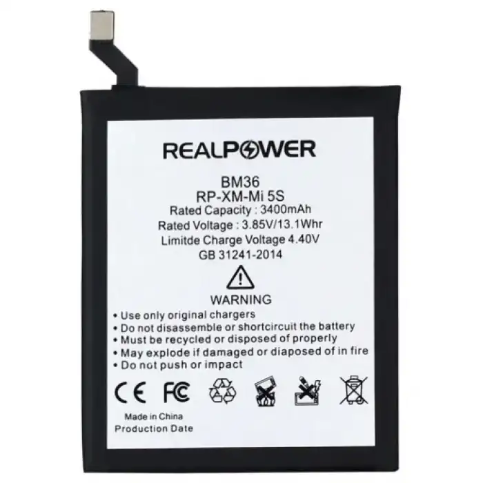 Realpower Xiaomi Uyumlu Mi 5S Batarya 3400Mah