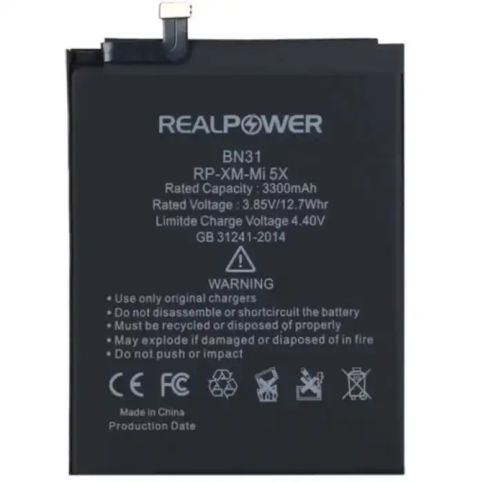 Realpower Xiaomi Uyumlu Mi 5X Batarya 3300Mah
