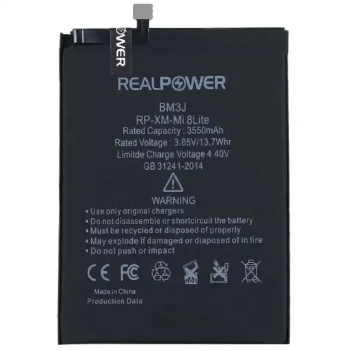 Realpower Xiaomi Uyumlu Mi 8 Lite Batarya 3550Mah