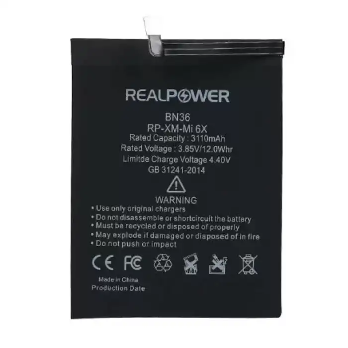 Realpower Xiaomi Uyumlu Mi A2 Batarya Pil