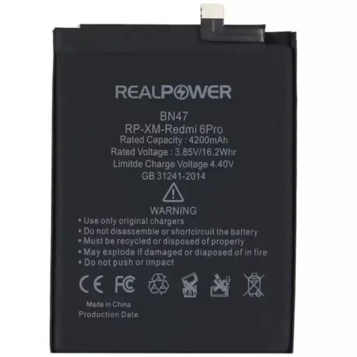 Realpower Xiaomi Uyumlu Mi A2 Lite Batarya 4200Mah