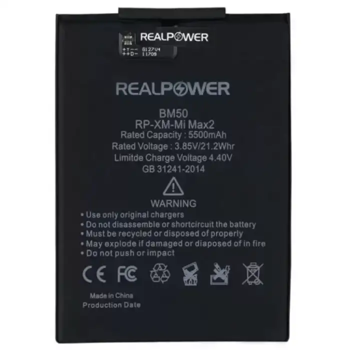 Realpower Xiaomi Uyumlu Mi Max 2 Batarya 5500Mah