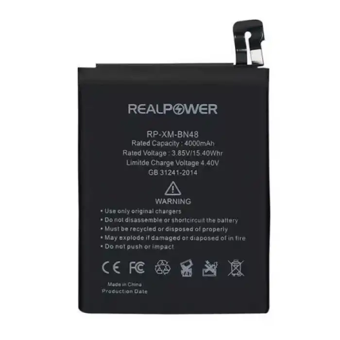 Realpower Xiaomi Uyumlu Redmi Note 6 Pro Batarya 4000Mah