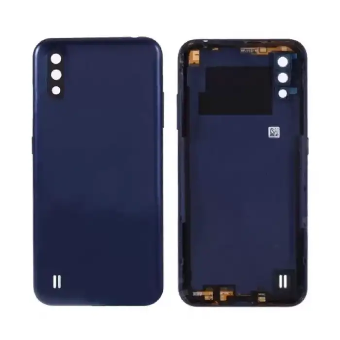 Samsung Uyumlu Galaxy A01 A015 Kasa Kapak Mavi Çıtasız