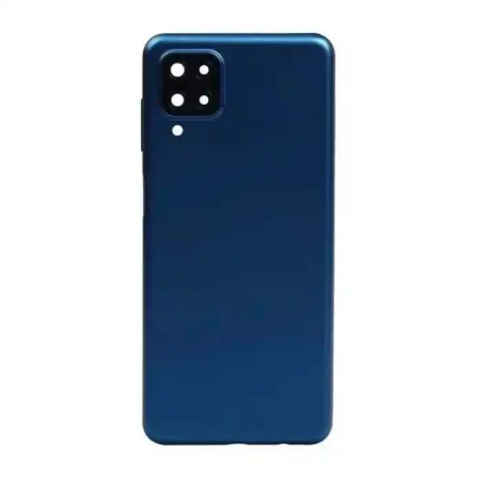Samsung Uyumlu Galaxy A12 A125 Kasa Kapak Mavi Çıtasız