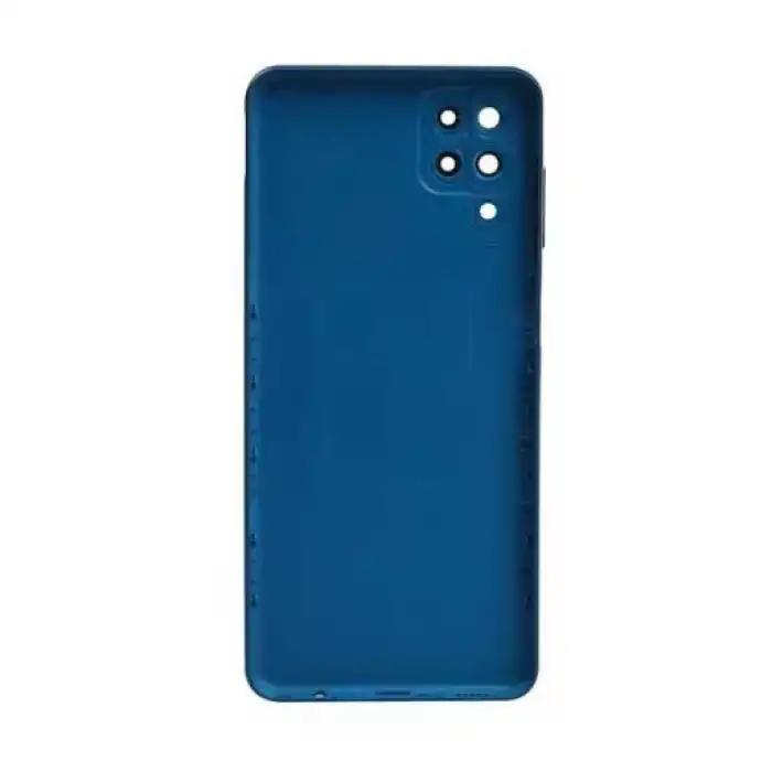 Samsung Uyumlu Galaxy A12 A125 Kasa Kapak Mavi Çıtasız