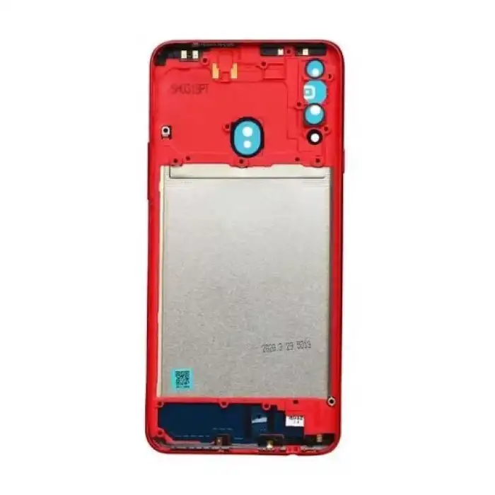 Samsung Uyumlu Galaxy A20S A207 Kasa Kapak Kırmızı Çıtasız