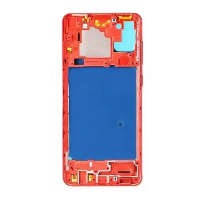 Samsung Uyumlu Galaxy A21S A217 Kasa Kapak Kırmızı Çıtasız