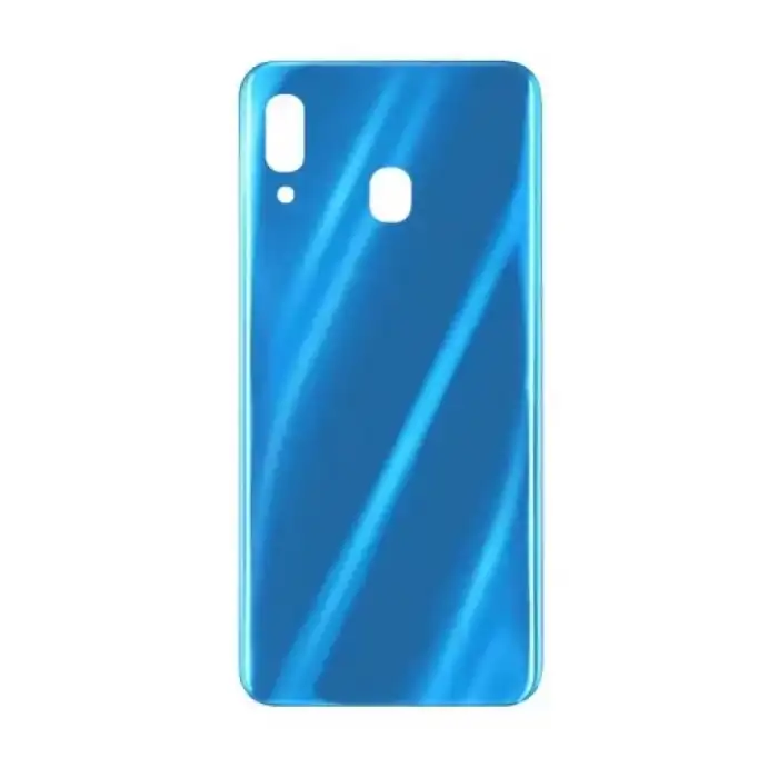 Samsung Uyumlu Galaxy A30 A305 Kasa Kapak Mavi Çıtasız