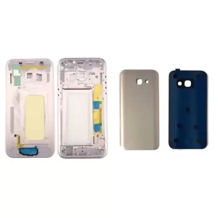 Samsung Uyumlu Galaxy A320 Kasa Kapak Gold Çıtasız