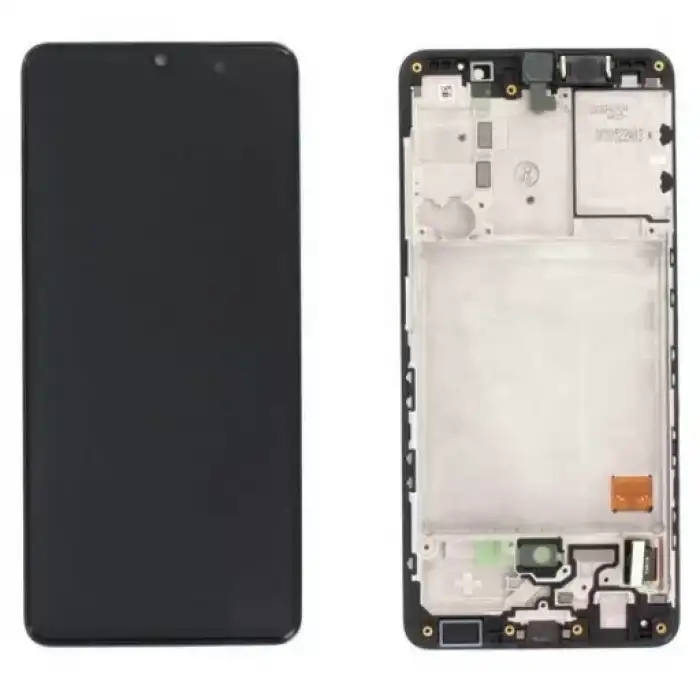 Samsung Uyumlu Galaxy A41 A415 Lcd Ekran Dokunmatik Siyah Servis Çıtalı Gh82-23019A