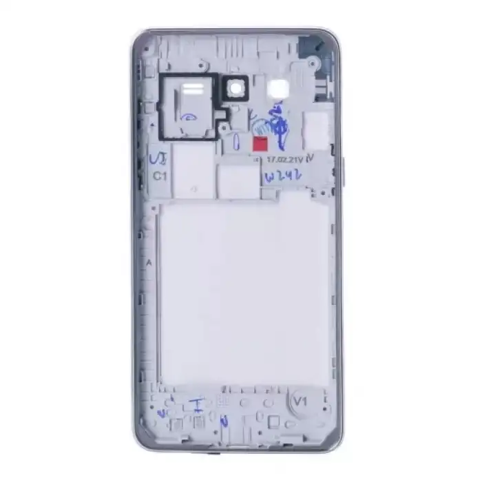 Samsung Uyumlu Galaxy Grand Prime G530 Kasa Kapak Beyaz No Duos Çıtasız