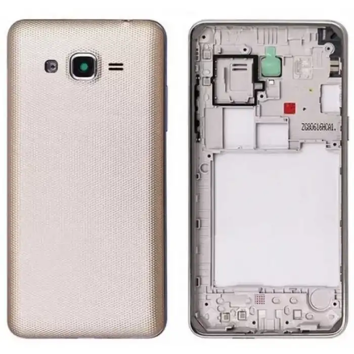 Samsung Uyumlu Galaxy Grand Prime Plus G532 Kasa Kapak Gold Çıtasız