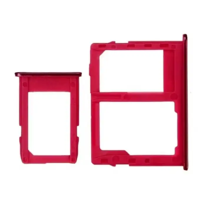 Samsung Uyumlu Galaxy J4 Plus J415 Sim Kart Tepsisi Kırmızı Çift