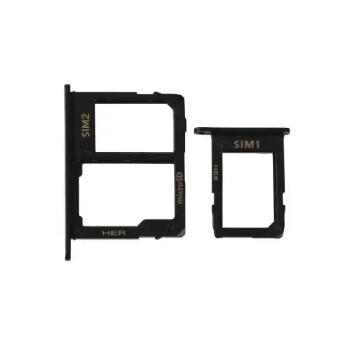 Samsung Uyumlu Galaxy J6 J600 Sim Kart Tepsisi Siyah Çift