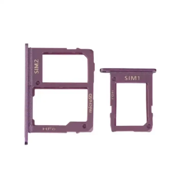 Samsung Uyumlu Galaxy J6 J600 Sim Kart Tepsisi Violet Çift