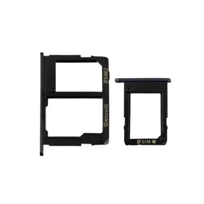 Samsung Uyumlu Galaxy J7 Prime G610 Sim Kart Tepsisi Siyah Çift