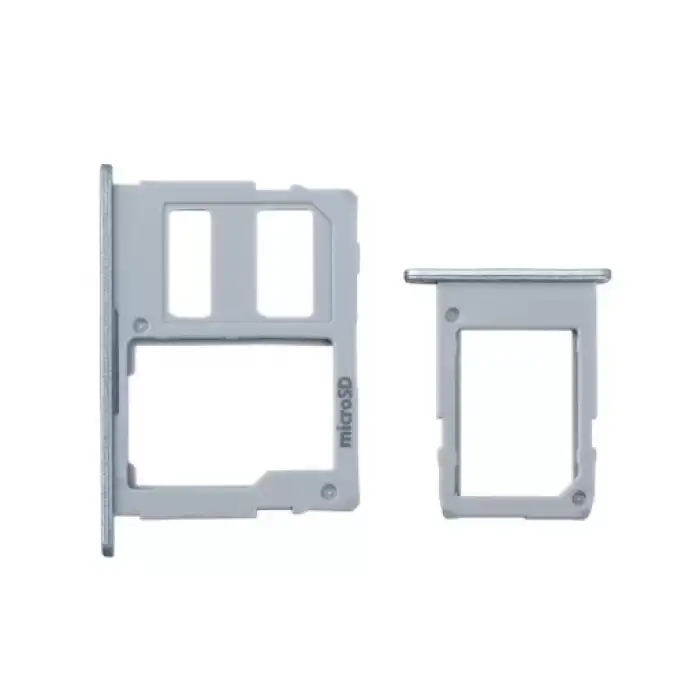 Samsung Uyumlu Galaxy J7 Pro 2017 J730 Sim Kart Tepsisi Silver Çift