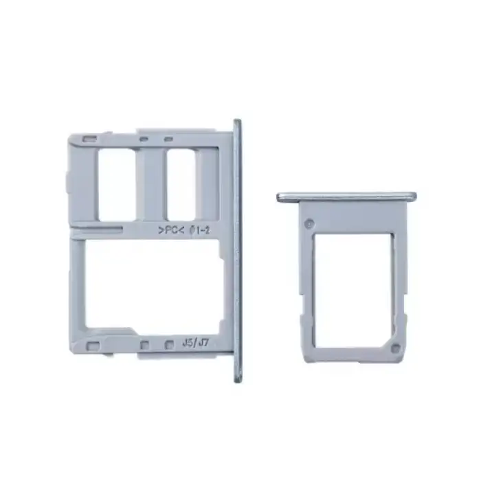 Samsung Uyumlu Galaxy J7 Pro 2017 J730 Sim Kart Tepsisi Silver Çift