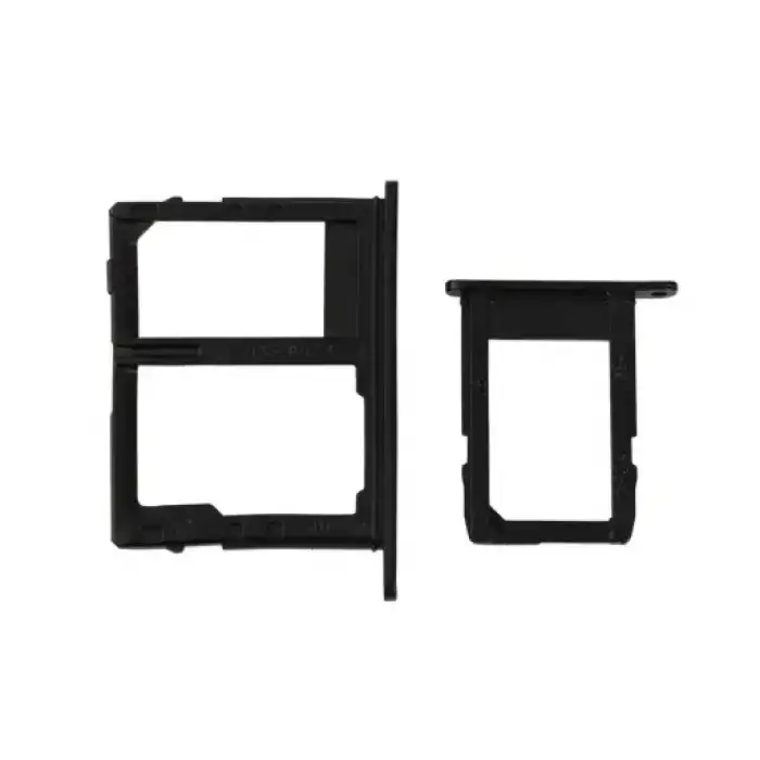 Samsung Uyumlu Galaxy J7 Pro 2017 J730 Sim Kart Tepsisi Siyah Çift