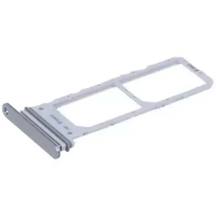 Samsung Uyumlu Galaxy Note 10 N970 Sim Kart Tepsisi Silver Çift
