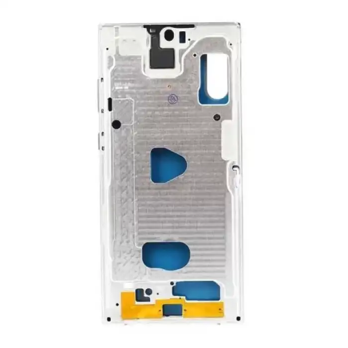 Samsung Uyumlu Galaxy Note 10 Plus N975 Kasa Kapak Beyaz Çıtalı