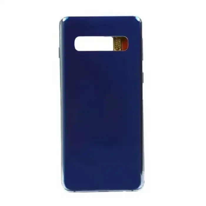 Samsung Uyumlu Galaxy S10 G973 Kasa Kapak Mavi Çıtalı