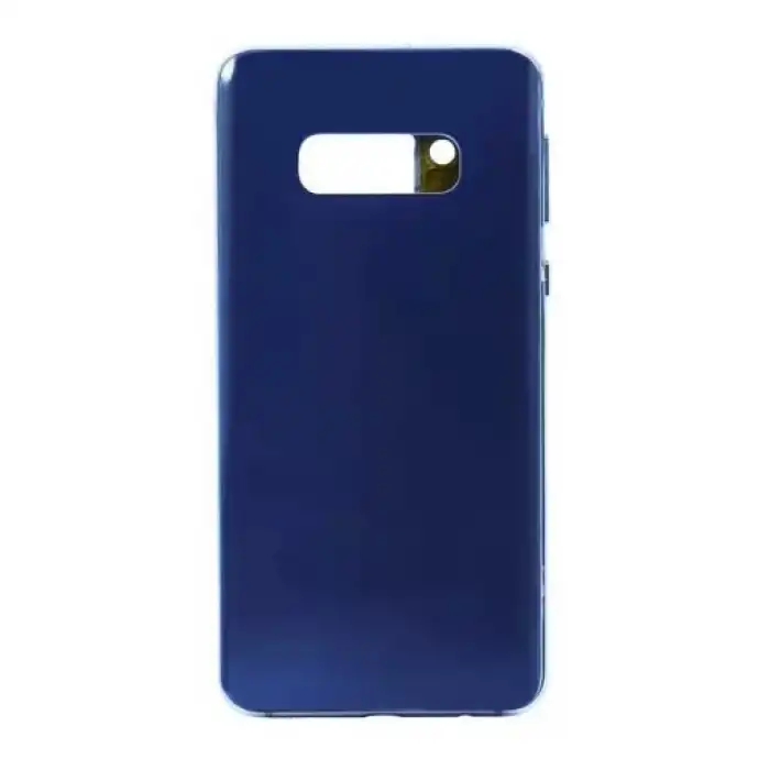 Samsung Uyumlu Galaxy S10E G970 Kasa Kapak Mavi Çıtalı