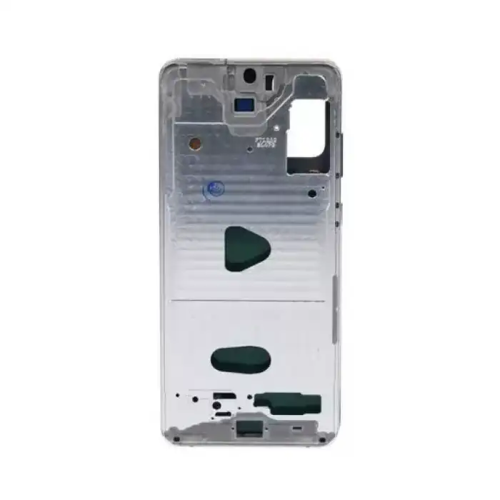 Samsung Uyumlu Galaxy S20 Plus G985 Kasa Kapak Beyaz Çıtalı