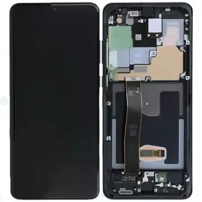 Samsung Uyumlu Galaxy S20 Ultra G988 Lcd Ekran Dokunmatik Siyah Servis Gh82-22327A