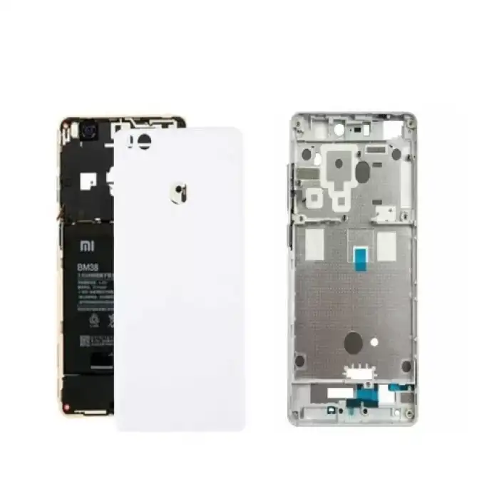 Xiaomi Uyumlu Mi 4S Kasa Kapak Beyaz Çıtalı