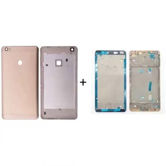 Xiaomi Uyumlu Mi Max Kasa Kapak Gold Çıtalı