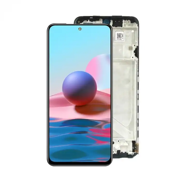 Xiaomi Uyumlu Redmi Note 10 4G Lcd Ekran Dokunmatik Siyah Çıtalı Servis