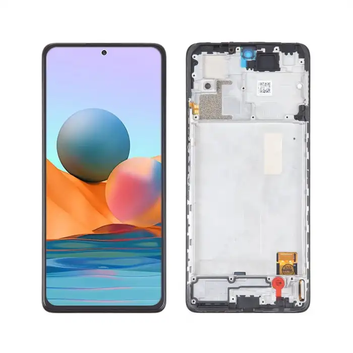 Xiaomi Uyumlu Redmi Note 10 Pro Lcd Ekran Dokunmatik Siyah Çıtalı TFT Kalite