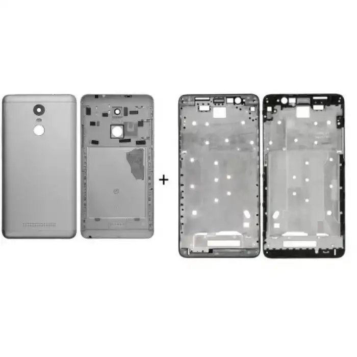 Xiaomi Uyumlu Redmi Note 3 Kasa Kapak Siyah Çıtalı