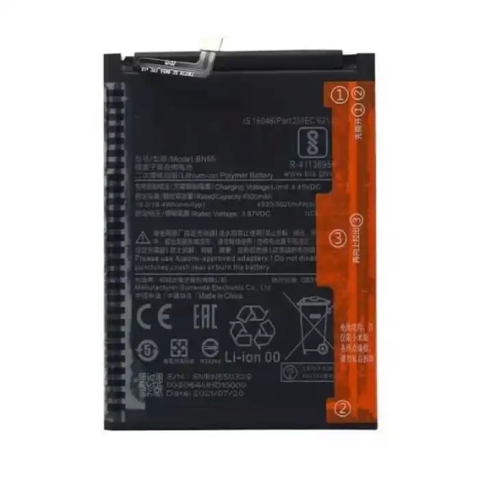 Xiaomi Uyumlu Redmi Note 9S Bn55 Batarya Pil