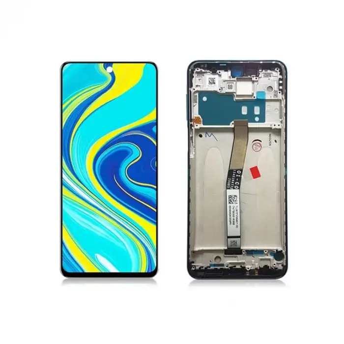 Xiaomi Uyumlu Redmi Note 9S Lcd Ekran Dokunmatik Silver Çıtalı