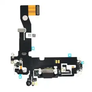 Apple Uyumlu iPhone 12 Pro Şarj Soketli Mikrofon Filmi Flex Siyah