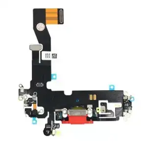 Apple Uyumlu iPhone 12 Şarj Soketli Mikrofon Filmi Flex Kırmızı