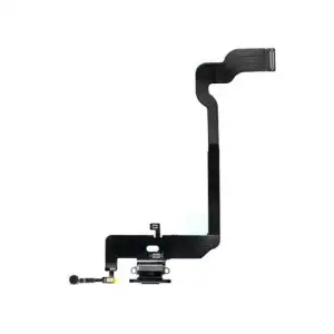 Apple Uyumlu iPhone Xs Max Şarj Soketli Mikrofon Filmi Flex Siyah