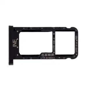 Huawei Uyumlu P Smart Plus 2019 Sim Kart Tepsisi Siyah