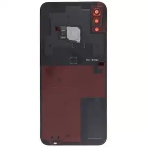 Huawei Uyumlu P20 Lite Arka Kapak Kamera Lensli Parmak Okuyuculu Siyah